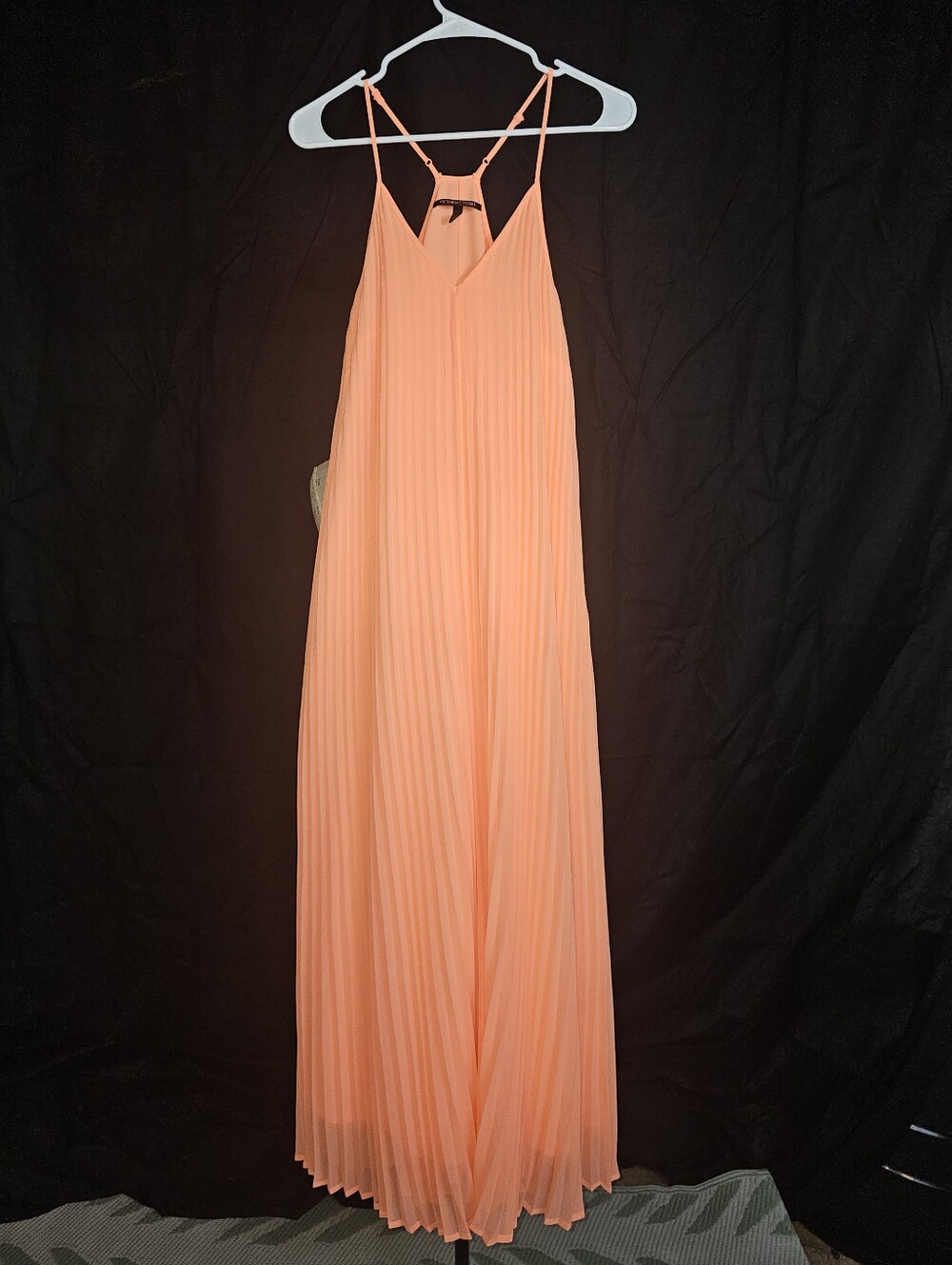Victoria's Secret Coral Pleated Maxi Dress